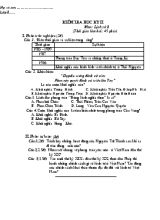 Kiểm tra học kỳ II môn lịch sử 8 (thời gian làm bài 45 phút)